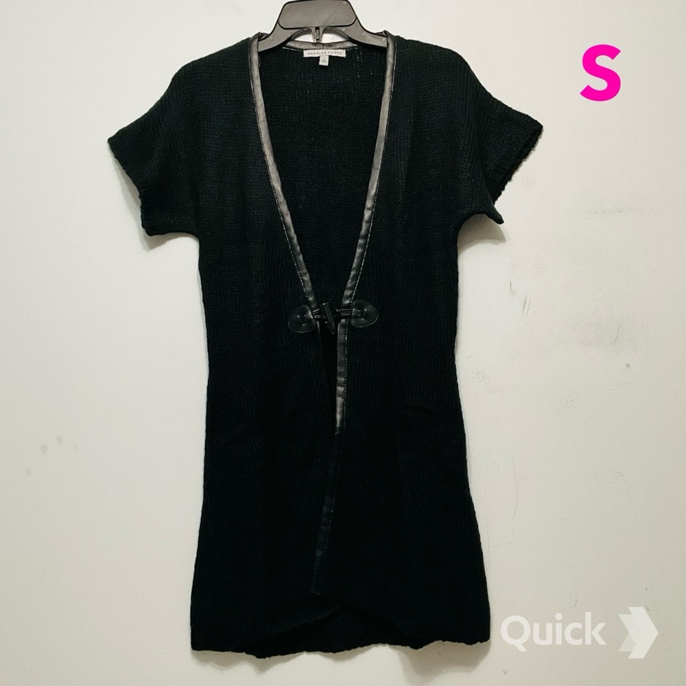 NWT Annalee + Hope Black Cardigan w/ Button Buckle